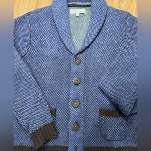 Barque Purple and Brown Wool Cardigan Sweater